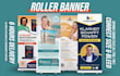 design roller, roll up banner, standee, retractable, pop up, x stand, pull up