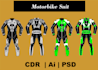 design motorbike suit gloves and jackets