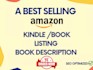 write an amazon kindle ebook or book listing description kdp