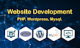 make a professional website using php, html, css, jquery etc
