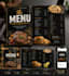 create modern menu, food flyer and menu board design