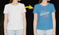 do custom tshirt PSD mockup or clothing smart object mockup