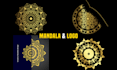 do custom premium mandala design and gold logo for you