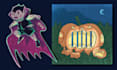 create a scary halloween illustration