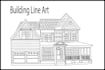 draw details building line art illustration and sketch
