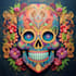 design unique and creative mexican dead day,skull logo