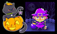 create a cute halloween illustration