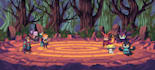 draw pixel art scene and background for your game