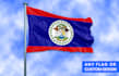 design realistic waving flag image on a pole