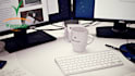 create a professional office background with your logo