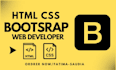 web design PSD to html CSS coding by bootstrap professional