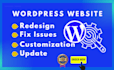 fix, customize, and redesign wordpress website
