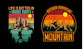 do adventure mountain outdoor hiking  custom t shirt design