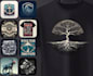 do t shirt design express delivery with ai