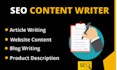 write SEO blog posts and articles for your website