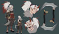 draw character sheet designe in anime style
