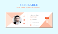 design a clickable HTML and outlook edit gmail signature