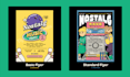 design a cartoon retro themed flyer