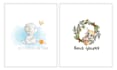 do watercolor dog cat bunny bird pet farm logo and tshirt design