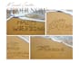 write your beautiful names and greeting beach as video, pic