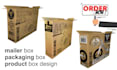 re create packaging box, product box design, subscription mailer box with 3d