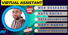 do exact data entry, web research, copy paste, email finding jobs
