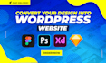 convert figma, adobe xd, wix to wordpress website using elementor pro