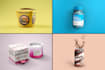 design product packaging and label with 3d mockups