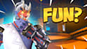 make a simple but good overwatch 2 thumbnail for youtube