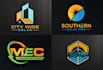 do modern electrical solar panel, power and energy logo design