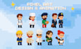 design pixel art characters and sprite sheet animation for your game