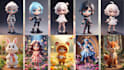 create 3d pixar style cartoon characters and ai art