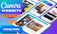 design canva website, template, flyer, pdf, presentation