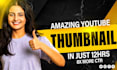 design creative catchy youtube thumbnail
