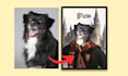 do a custom harry potter pet portrait digital art