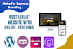 design restaurant website with online food ordering system using wordpress