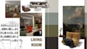 make shopping lists with moodboards and renderings for interiors