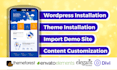 install, import, customize wordpress theme or themeforest, envato template kits
