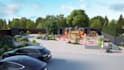 do townhouses, modular homes rendering and 3d animation