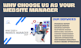 be your website manager, update and maintain to help wordpress management