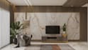 design a modern bedroom interior with realistic 3d