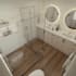 make photorealistic bathroom interior rendering