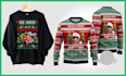 create amazing ugly christmas sweater, sweatshirt design