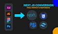 convert figma to next js, PSD to HTML, xd to next js with material ui