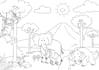 do unique line art 2d cartoon illustration