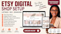 set up your etsy digital product shop and optimize listings with seo