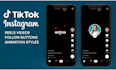 create tiktok and instagram follow button animation for reels