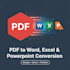 convert PDF to word, excel, and powerpoint