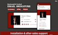 create animated, modern clickable HTML email signature for outlook, gmail, apple