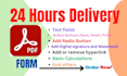 create and covert PDF fillable form word or others format